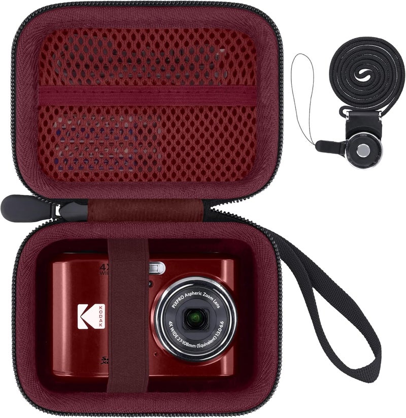 Baval for KODAK PIXPRO Friendly Zoom FZ55/FZ45/FZ43 16MP Digital Camera Hard Carrying Storage Case(Only Red Case) - Image 1